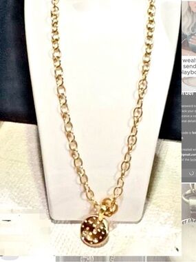 Brighton Gold OVER THE MOON Chain Necklace plated $178